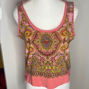 Bohemian Pink Sleeveless Top